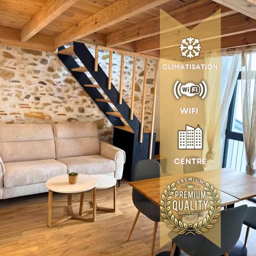 La Celle-sous-Gouzon Apartment | Élégance - Hyper centre - Clim - Wifi