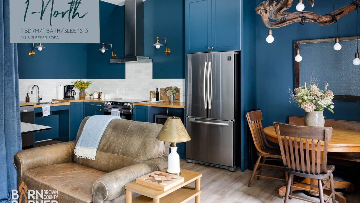 Nashville Apartment | 1-North: Cozy 1BR Retreat in Downtown Nashville, IN