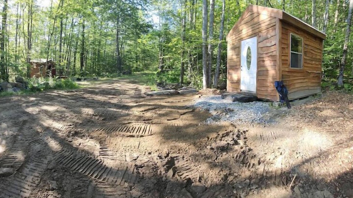 Shapleigh Cabin | 1 of 2 Enchanting 1 room cabins in Shapleigh, ME located on sloaping forest land