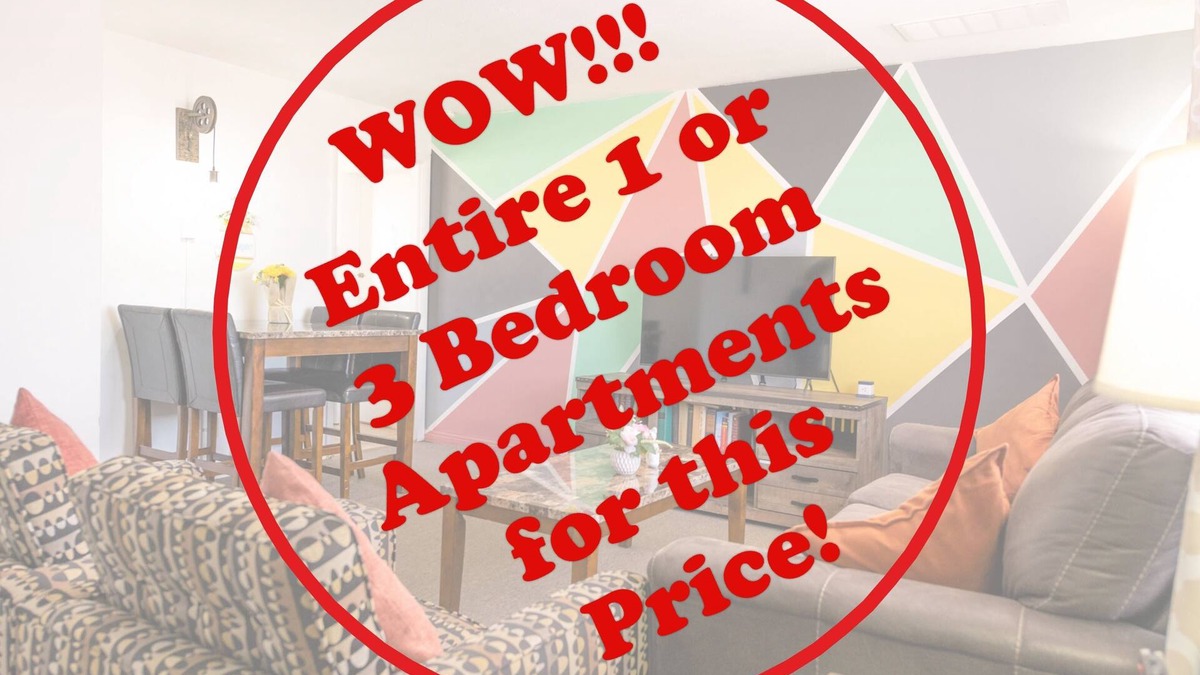 Page Apartment | 1 or 3 Bedroom Apartment with Full Kitchen