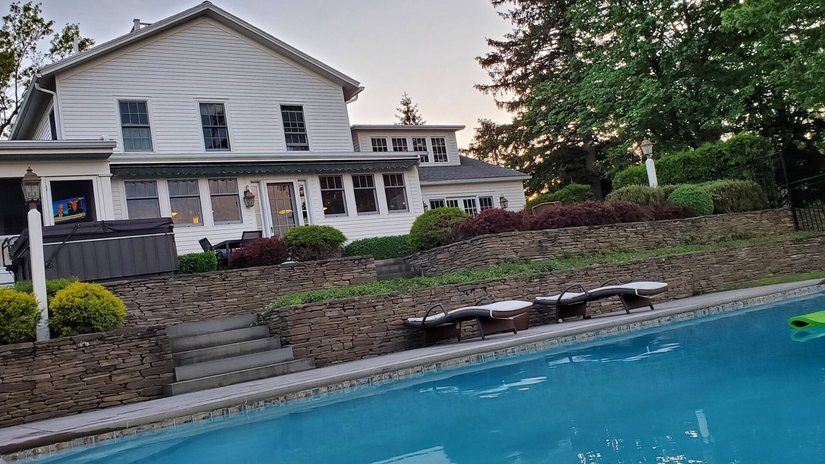 Canandaigua House | 1818 Modern Farm House with Pool, Hot Tub and a large permanent dock on the lake