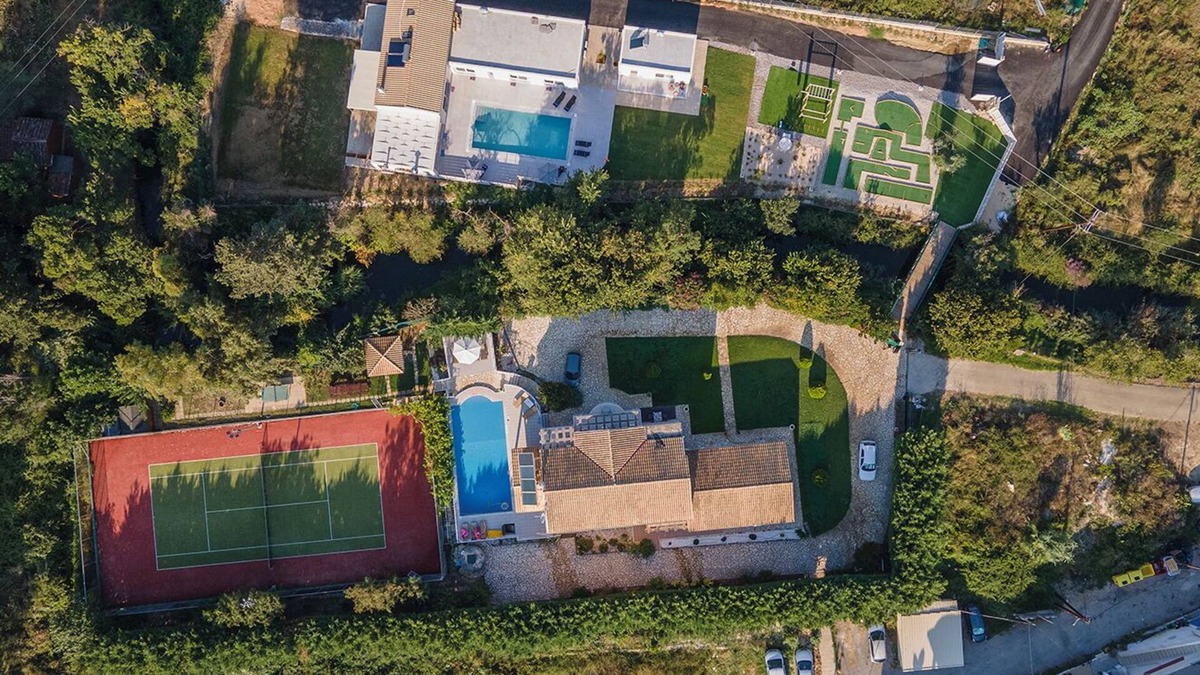Roda Villa | 2 Adjacent Villas With Tennis, Mini Golf, Large Pool, Jacuzzi, Pool Table & More