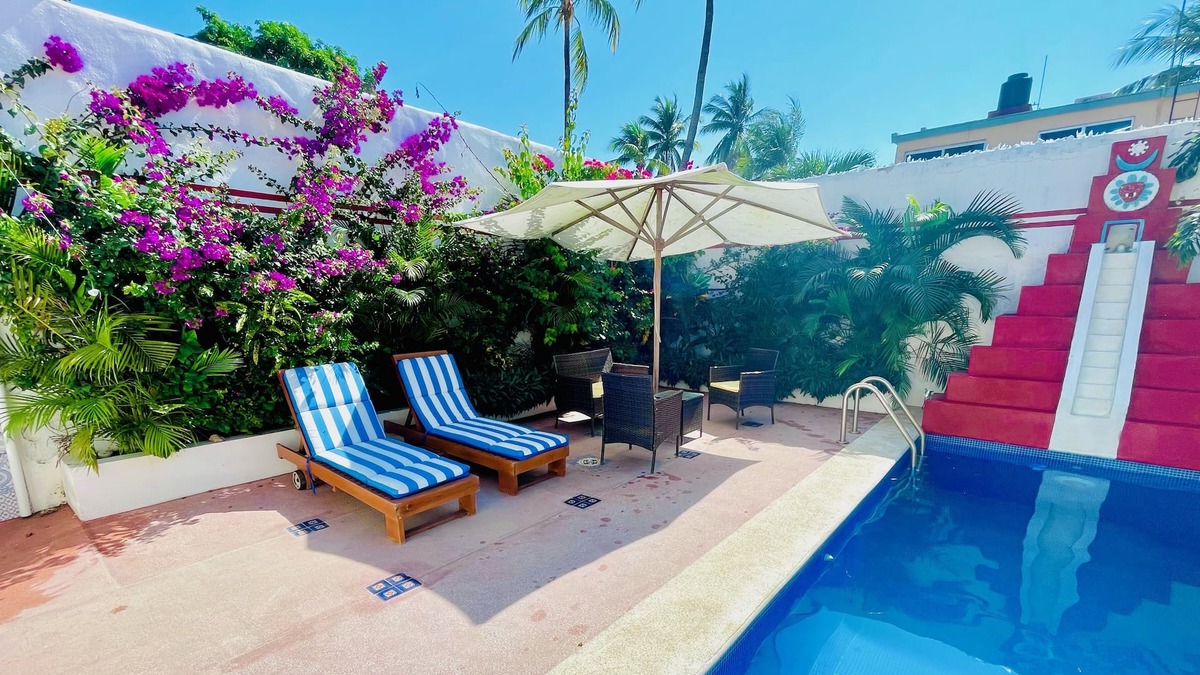 Barra de Navidad House | 2 bed, 2 bath house w/private pool, pyramid waterfall, short walk to beach.