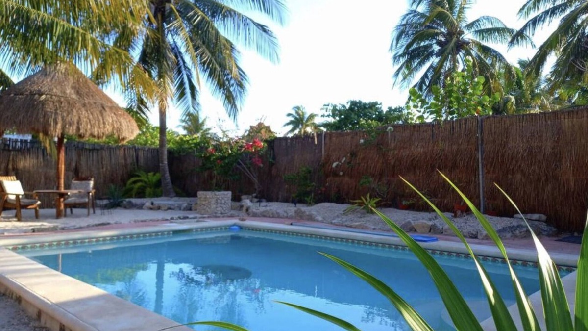 Chuburna Puerto House | 2 Bedroom Beach House Nice Big Pool - Fully Fenced Private Property-Lush Gardens
