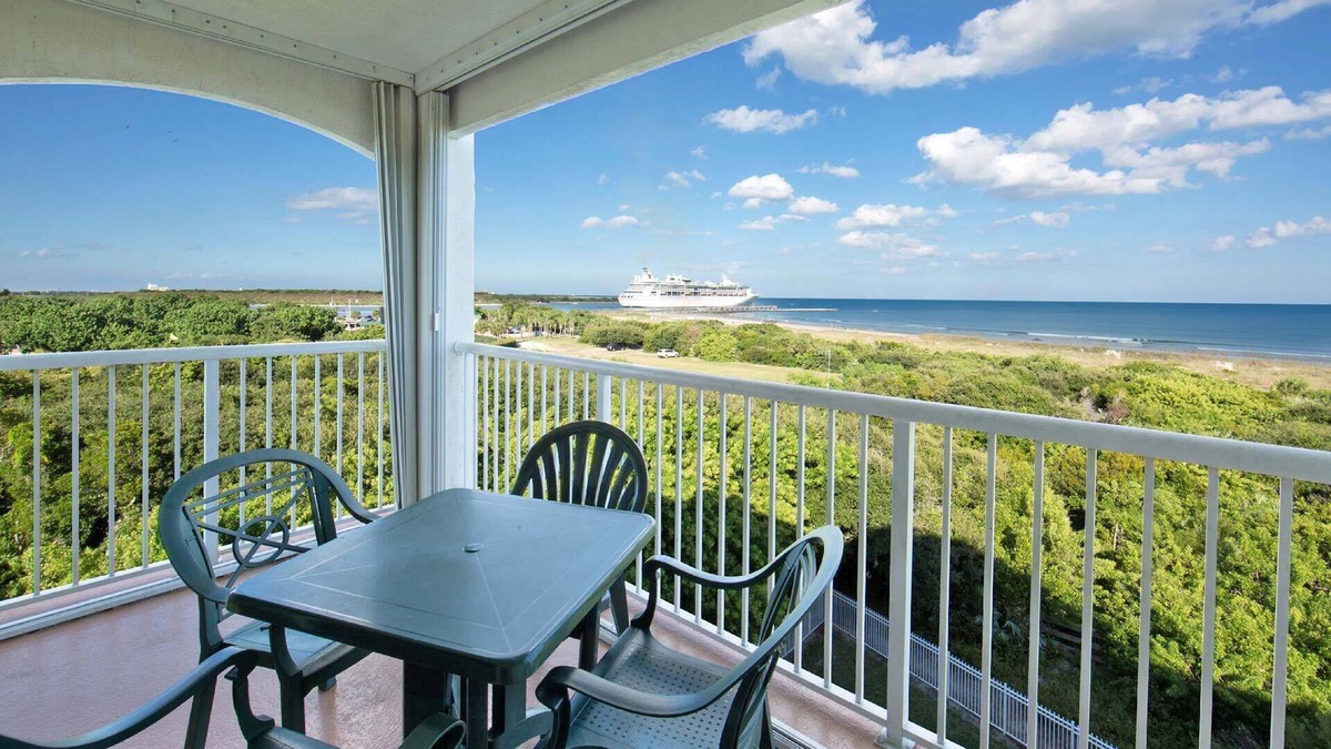 Port Canaveral Condo | 2-Bedroom Ocean Front in Cape Canaveral Beach Resort with free Water Park!