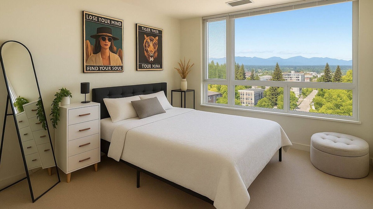 West Bellevue Condo | 2-bedroom Penthouse in Downtown Bellevue with AC + WiFi +Free parking