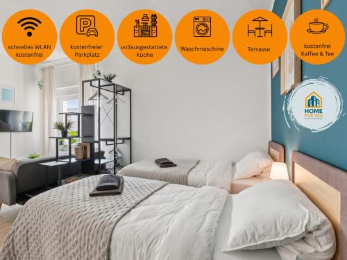 Bocholt Apartment | 2 Schlafplätze - Zentral, ruhig, WLAN, Terrasse