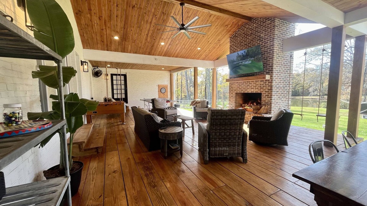 Grovetown Other | 2024 Masters Rental 40 acre Farmhouse with Golf Green & 900 sq ft covered patio