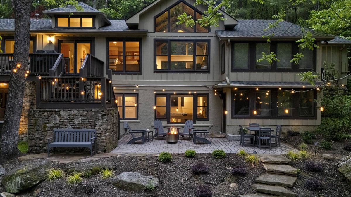 Hendersonville House | 21-acre multi-home escape with hot tub, hiking trails & waterfalls