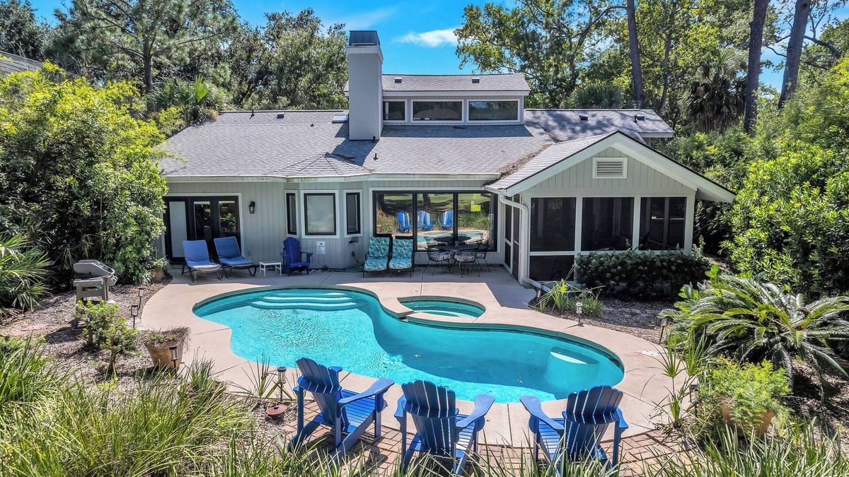 Palmetto Dunes House | 22 Heath Drive @ Palmetto Dunes | Private Pool | Golf Course View