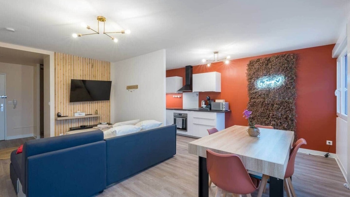 Patrotte Metz-Nord Apartment | 22. Le Jenny - 2 beds - 4 pers' - Parking - Streaming