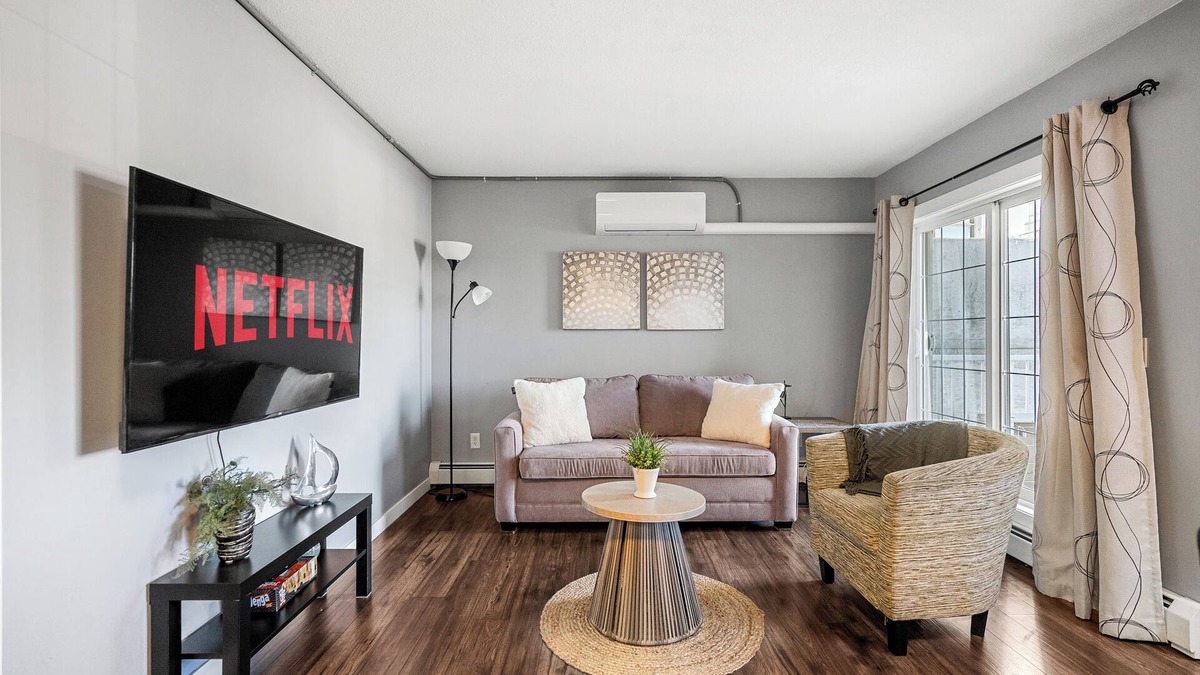 East Village Condo | 3-Bed by River, AC, Free Parking, Near Saddledome