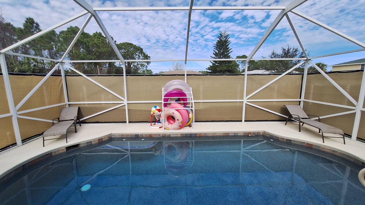 Sebastian Highlands House | 🍹🌞 3 Palms Oasis! Heated Saltwater Pool, Poolside TV, Near Beaches, Wi-Fi!