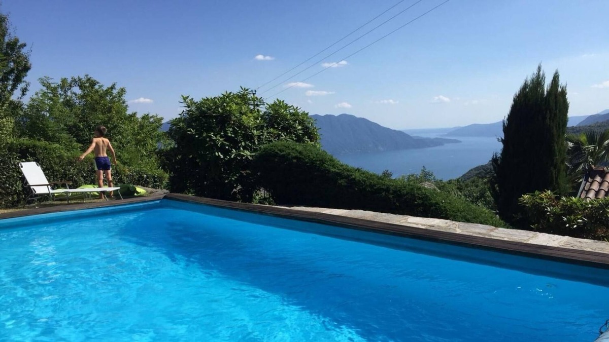 Trarego House | 3½ room rustico with private pool and wonderful lake view