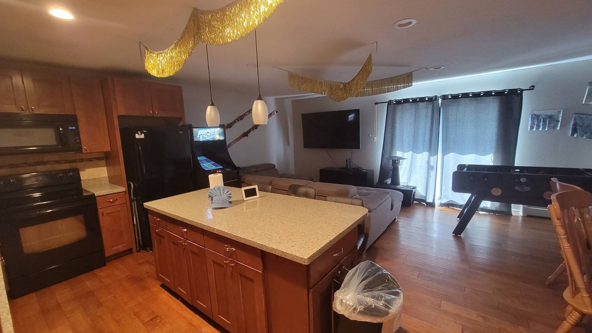 Straight Creek Ponds Condo | 3BR 2BA condo in Dillon with 80s arcade, foosball table hot tub swimming pool.