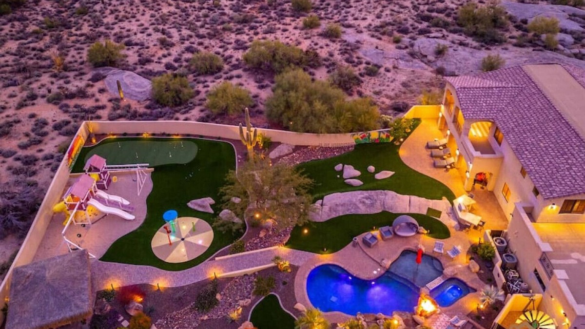 Pinnacle Peak Villa | 3Million$ Mind BlowingEstate +PuttingGreen+SportsCourt+SplashPad+Playset+Pool+Spa
