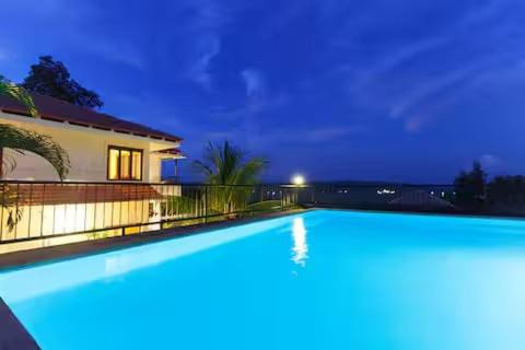 Britona Villa | 3Tropical Woods 4BR Villa in North Goa PoolCook