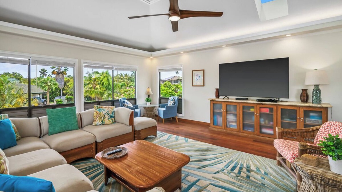 Bayview House | 4 BR Poipu Kai Resort Home by Shipwrecks Beach with AC and Private Yard
