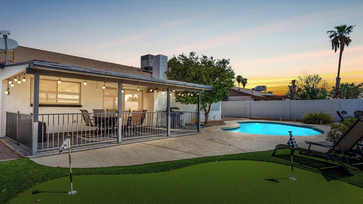 Mesa House | 4BR Mesa Oasis w/Putting Green and Heated Pool!
