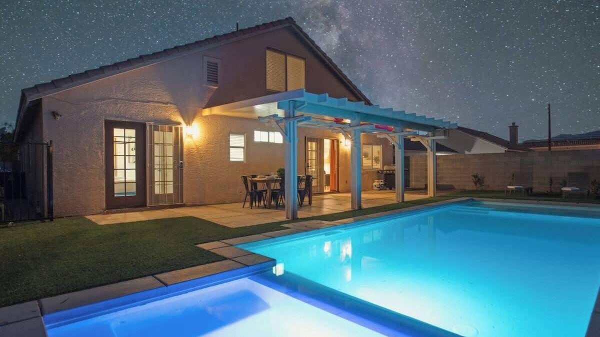 North Las Vegas House | 5BR Luxury Oasis w/Pool & Spa + Games and MORE!