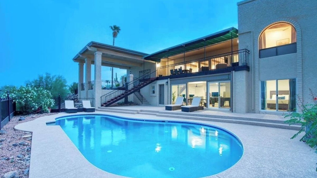 Fountain Hills House | 5BR-Mountain views - heated pool, spa, game room