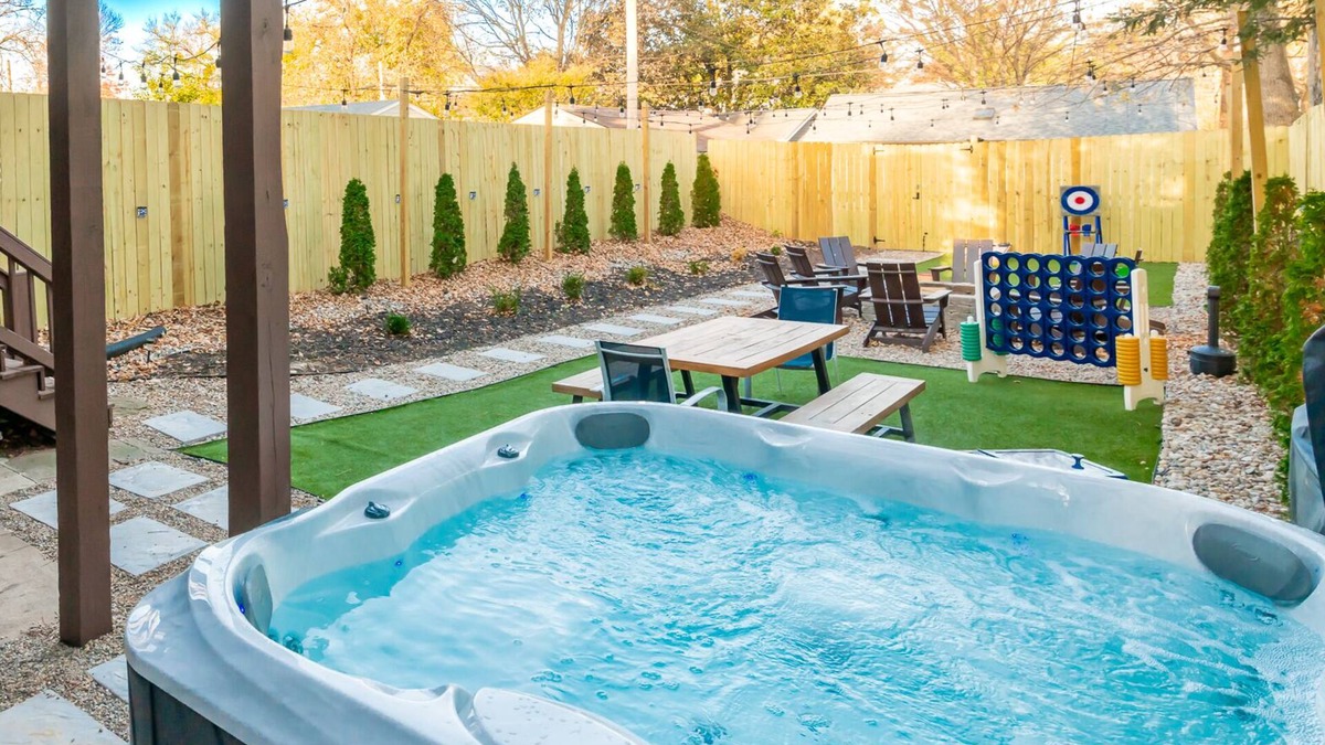 Bonnycastle House | 6BR Retreat w/Game Room Epic Yard Hot Tub Fire Pit