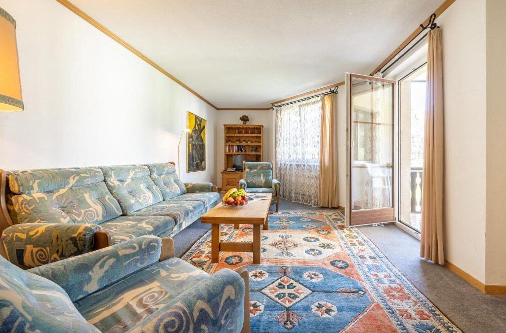 Vulpera Apartment | 7202 Zweckmaessig eingerichteten Wohnung mit gedecktem Balkon