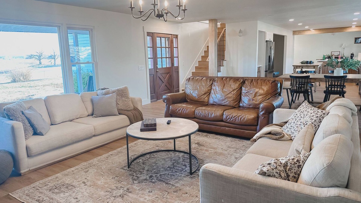 Brookline Station House | 75-Acre Luxury Farmstay- Farm Animals, Trails, Fishing, & Game Room