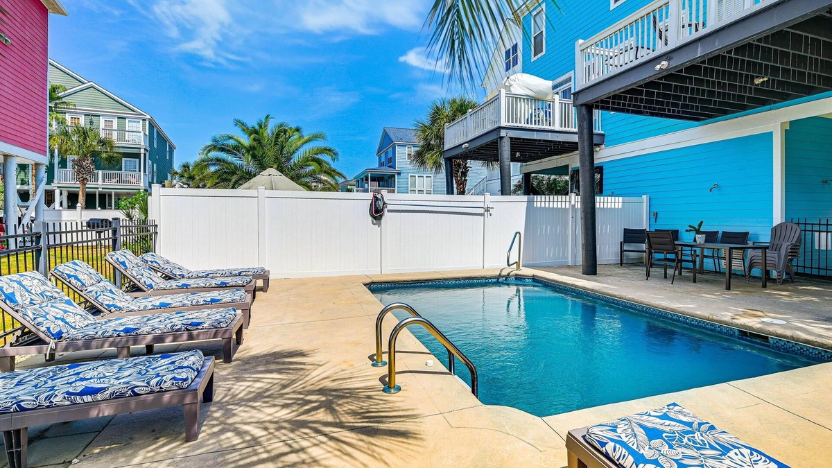 Garden City House | 75 Feet From Beach Private Heated Pool & Hot Tub