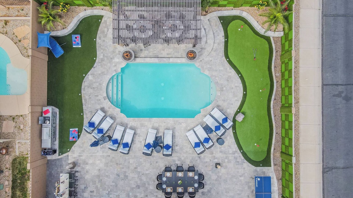Phoenix House | 7BR/4BATH Getaway w/Arcade Room, HEATED Pool, Billiards, Hot Tub & Mini Golf