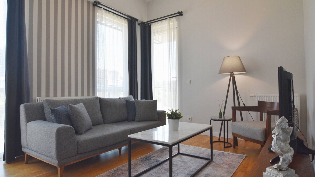 Kagithane Apartment | 7th floor central 1-Bdr Apt Wi-Fi/Pool/Gym