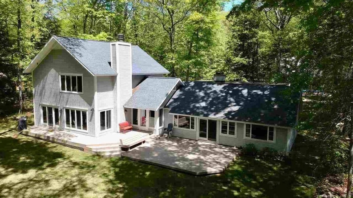 Idylwilde House | 8 Bedroom Dream Home in Harbor Springs with water views and a beach!