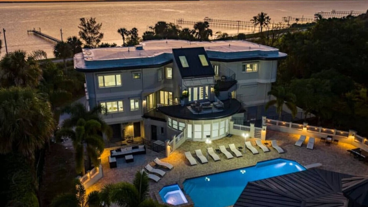 Fort Pierce Villa | 9K SF Waterfront Mansion, Poo, Boat Dock, Theater