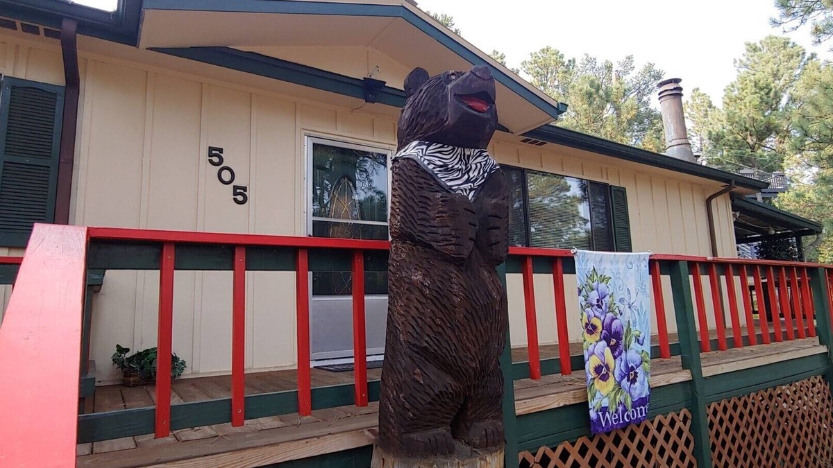 Ruidoso Cabin | A cozy cabin, pet friendly with covered deck surrounded by beautiful pine trees!