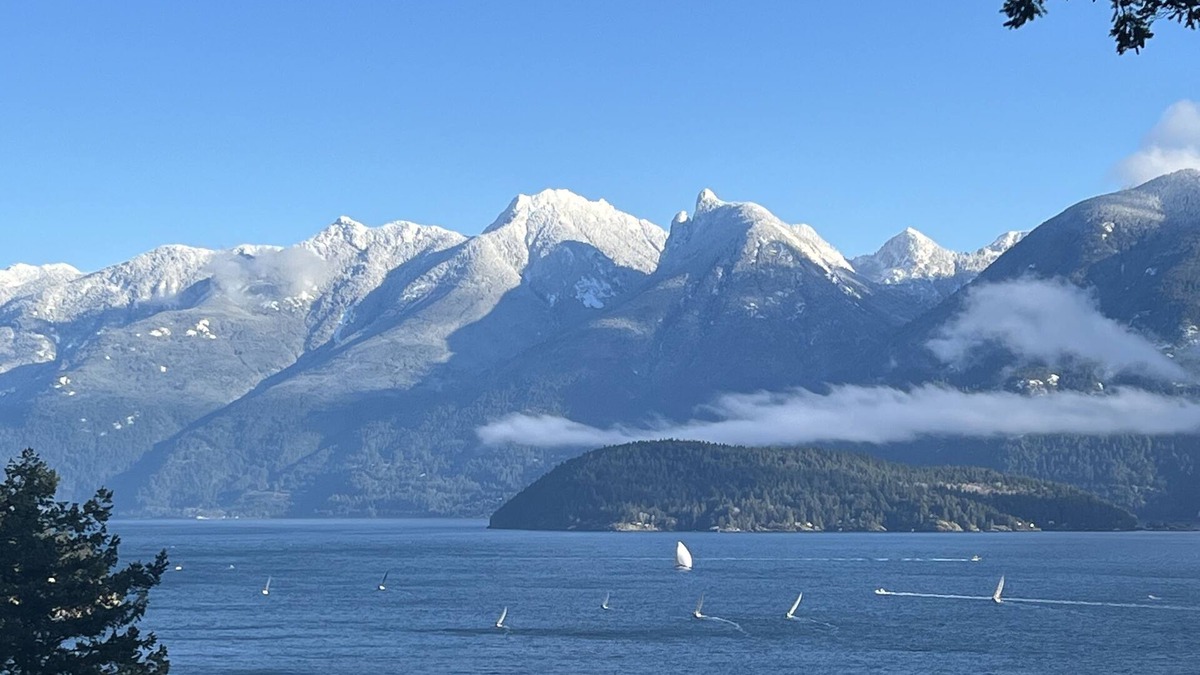 Bowen Island Bed & Breakfast | A cozy guest suite with a panoramic ocean view facing the Howe Sound Mountain