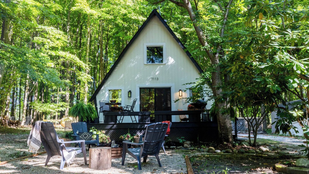 South Haven House | A-Frame Beauty Steps from Lake Michigan!