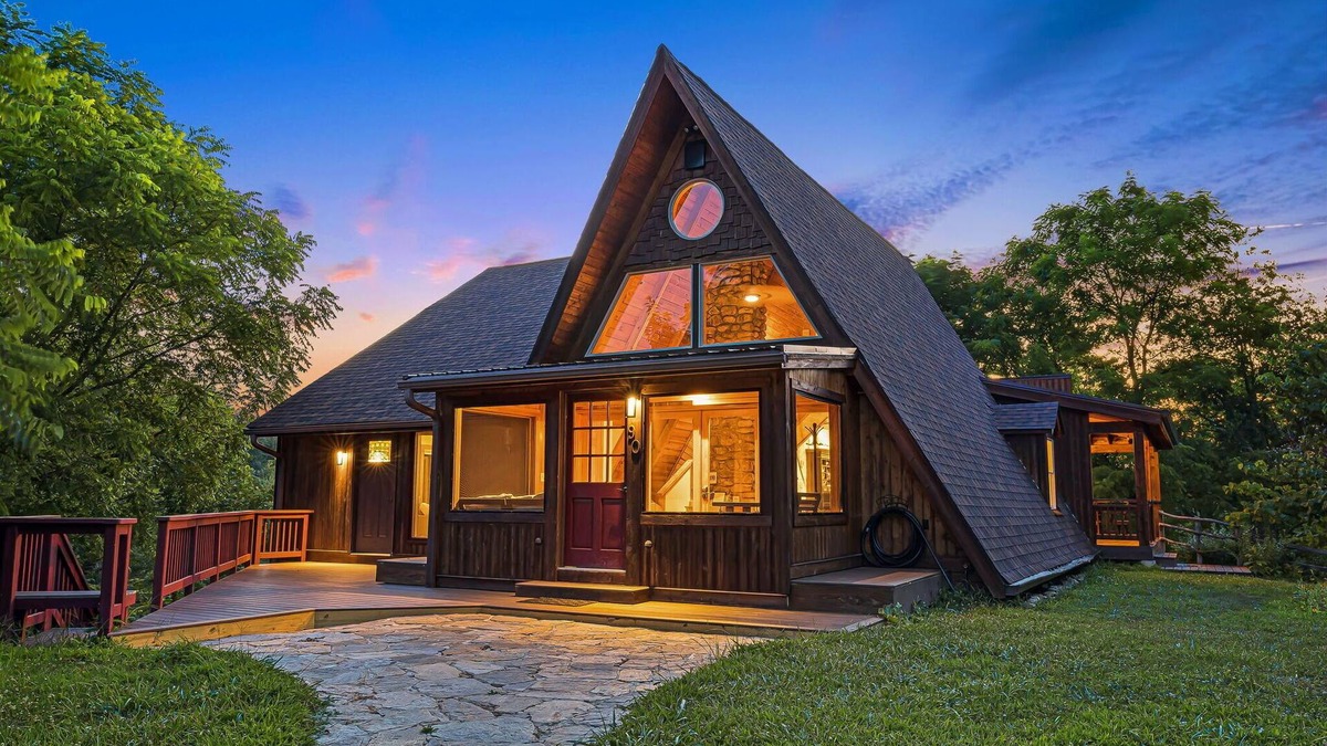 Weaverville Cabin | A-Frame w/Trails, Hot Tub & Views | 20 Mins to Asheville + Biltmore Pass