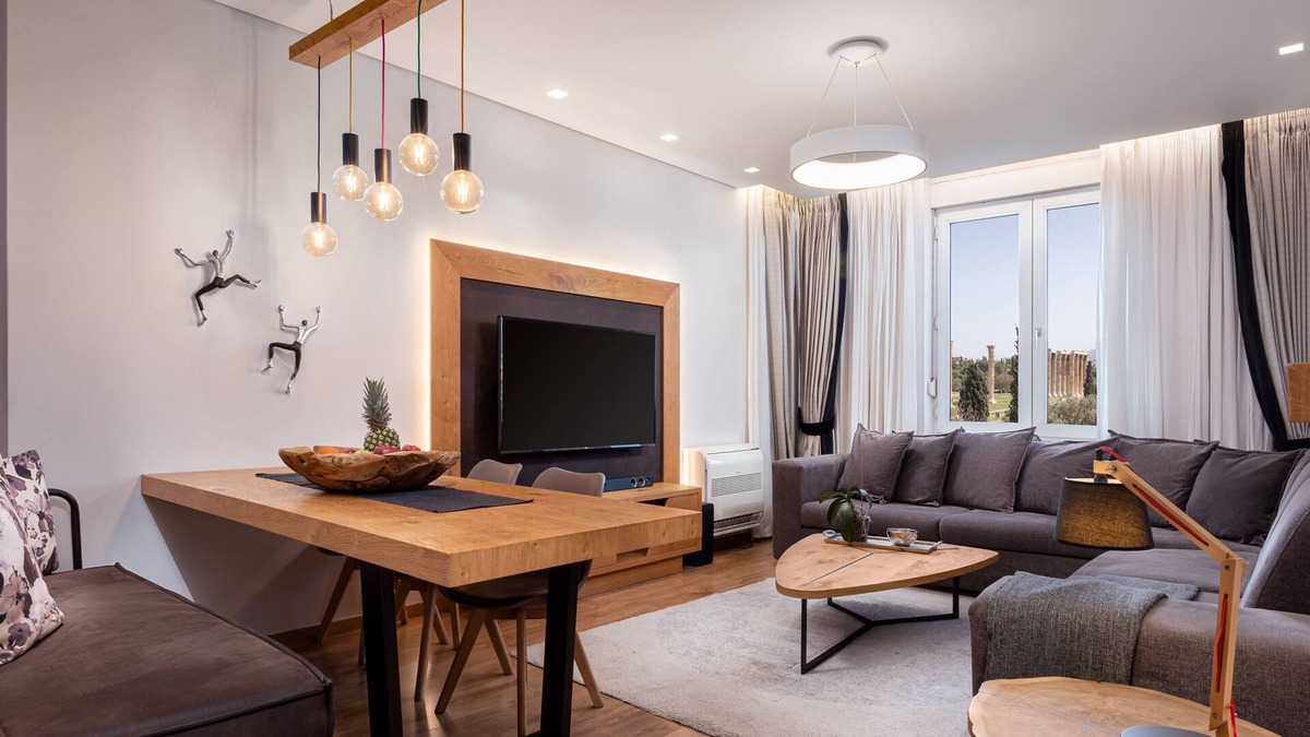 Makrigianni Apartment | Acropolis Grand Residence, Astonishing View of the Temple of Zeus and Lycabbetus