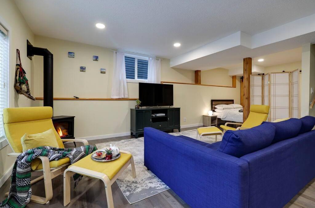 Cochrane Apartment | Adorable private suite with indoor fire place