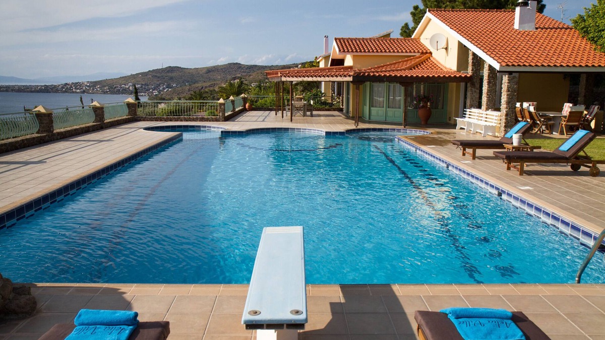 Kontos Villa | Aelia Villa, with Magnificent View and Huge Private Pool.