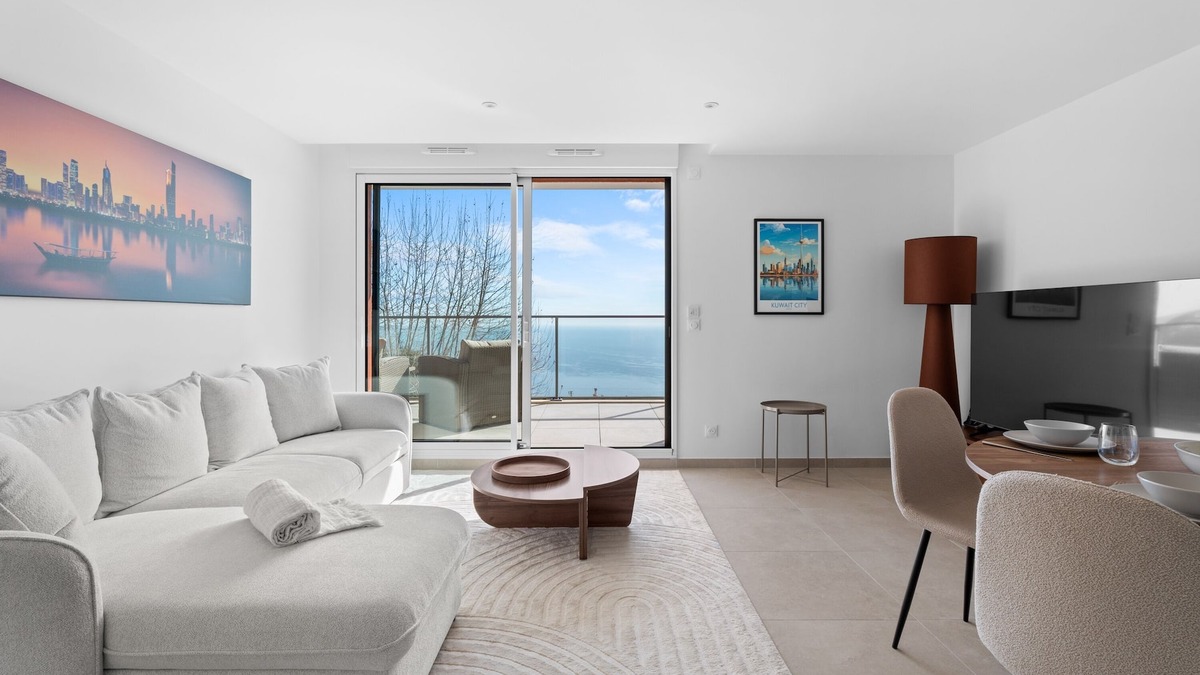 La Turbie Apartment | Agusta - Appt climatisé vue mer