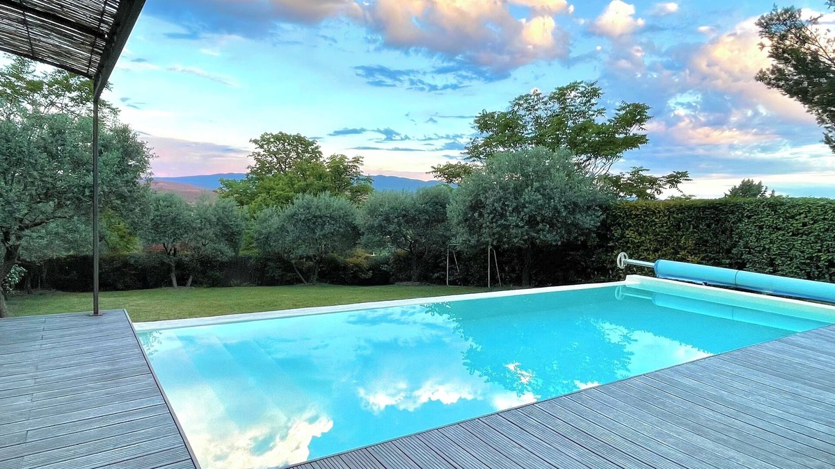 Saint-Saturnin-les-Apt House | Air-conditioned design house exceptional view on Luberon, heated infinity pool