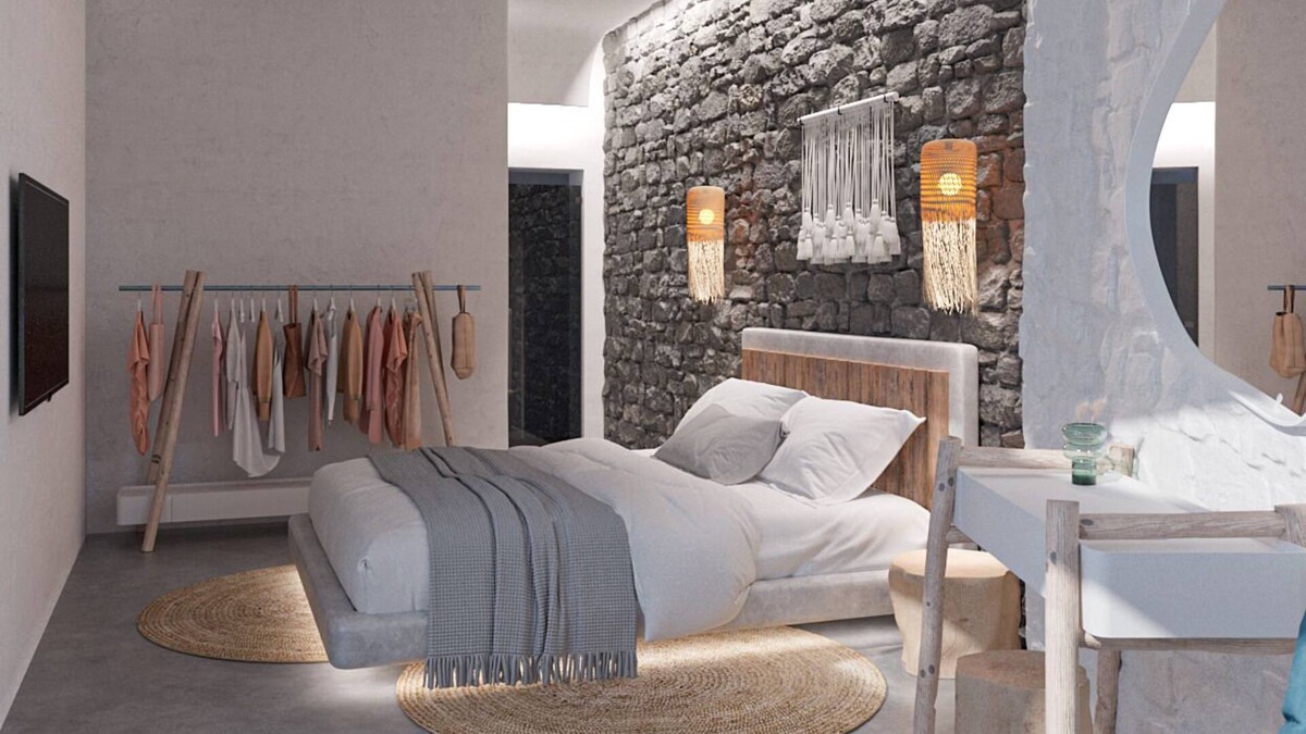 Agios Georgios House | Aisio Suite | walk out Sea View patio with Private Heated Pool