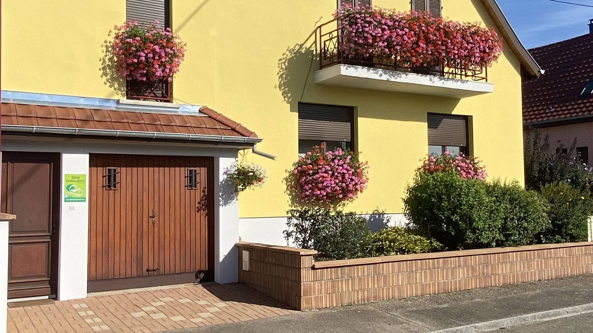 Oberhergheim Apartment | ALSACE air-conditioned gite available 17/7 to 27/7 near COLMAR bicycle garage