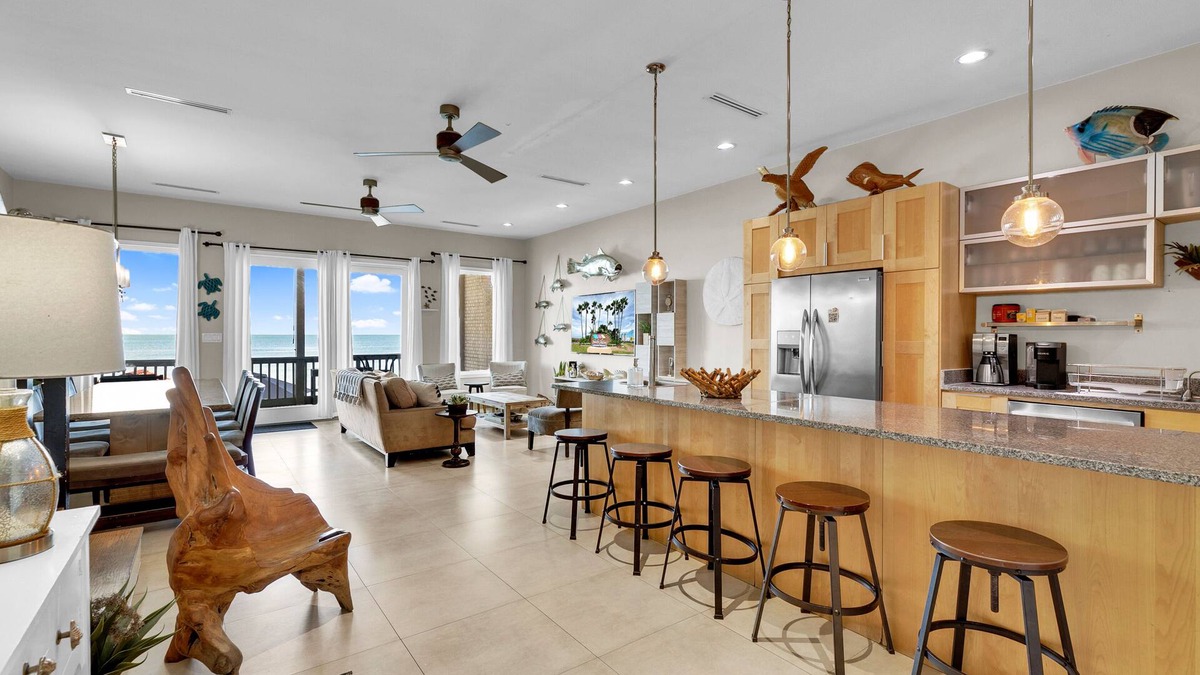 South Padre Island House | Amazing 6 Bedroom Condo Right on the Bay with Private Dock!