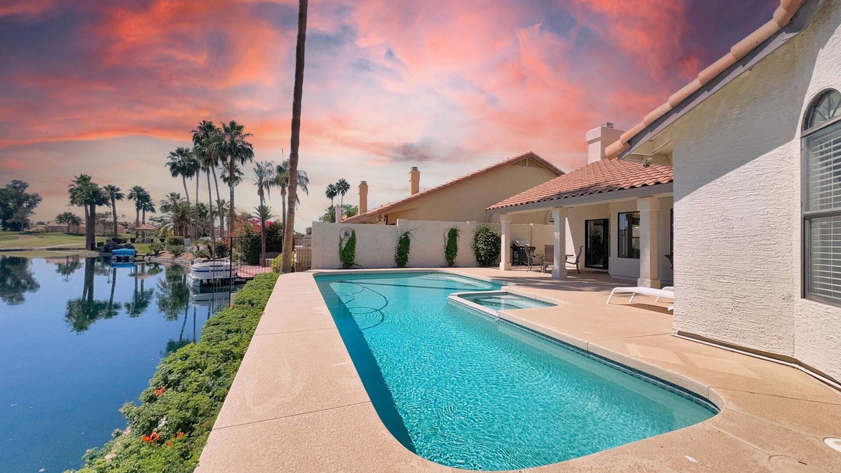 Island at Ocotillo House | Amazing Waterfront Home with Golf Views! Boat and Heated Pool/Spa