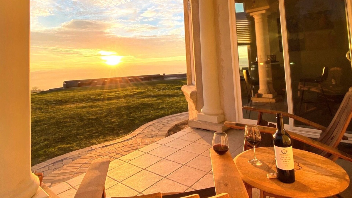San Martin House | An elegant B&B with a pool & hot tub located above Moose Mountain Vineyards