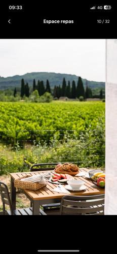 Goudargues Apartment | ANNA : vue sur les vignes, spa exterieur, sans vis-a-vis