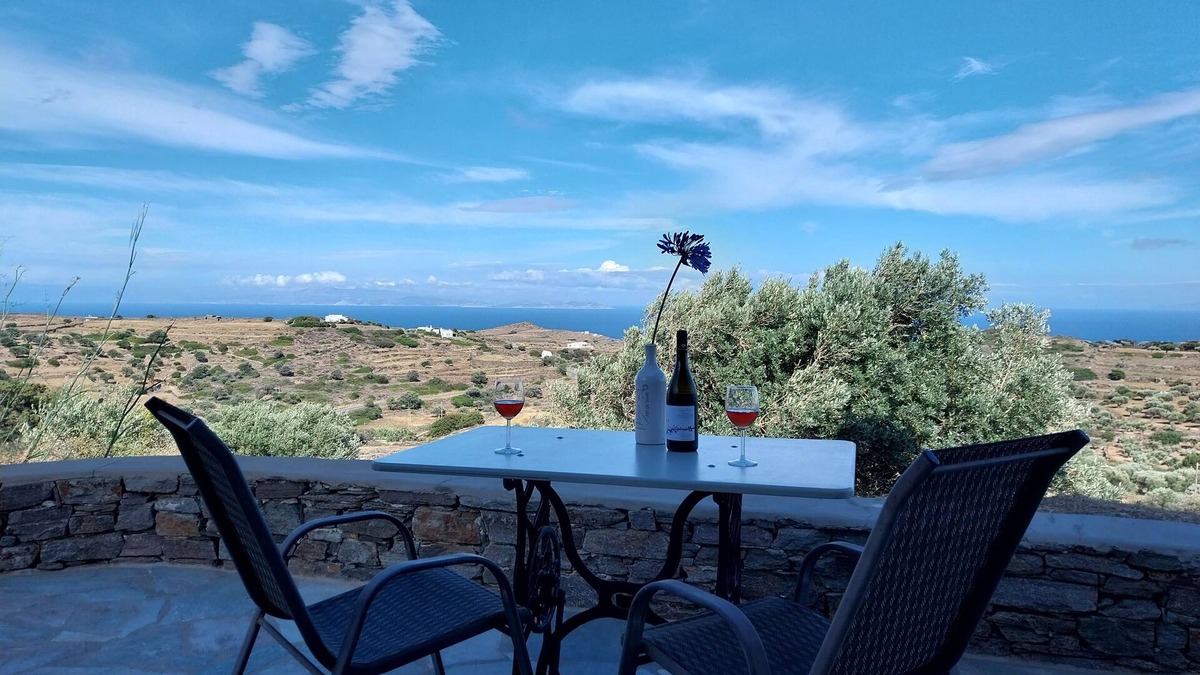 Platis Gialos House | Anthos Lodge with panoramic sea view, surrounded by hiking trails