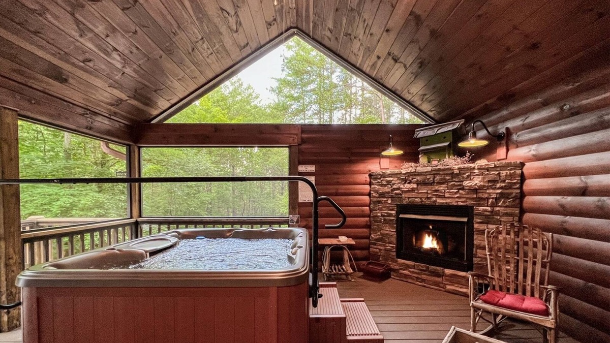 Morganton Cabin | Antler Lodge - Family Perfect, HotTub, FirePit, Pool Table, Creek, Pet Friendly